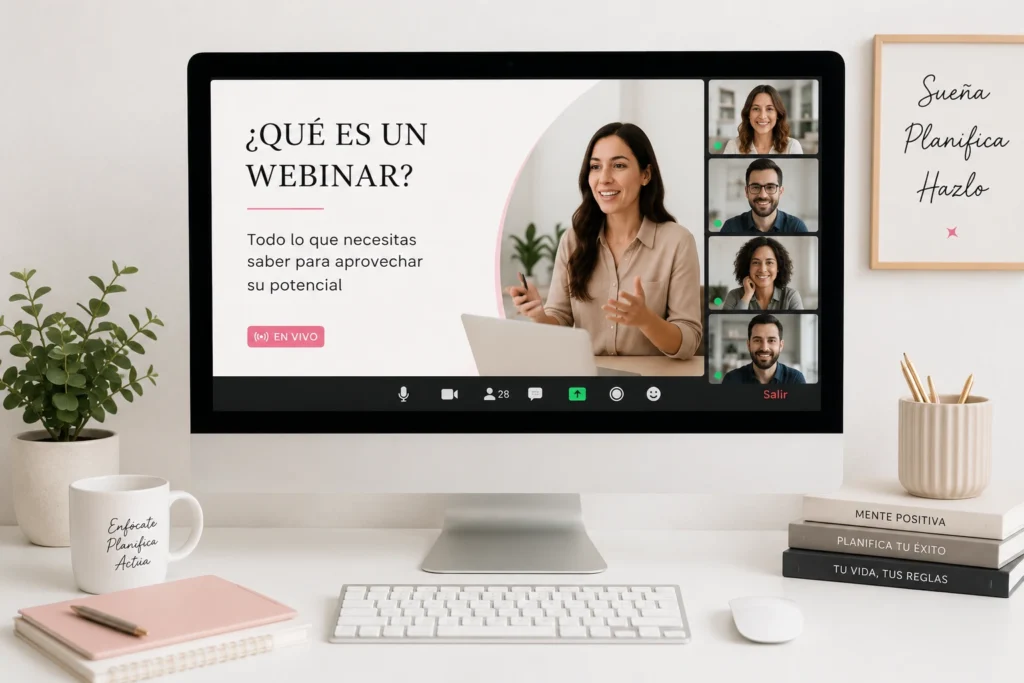 Aprende qué es un webinar, cómo funciona y para qué sirve. Descubre por qué es una herramienta clave para atraer audiencia y vender online.