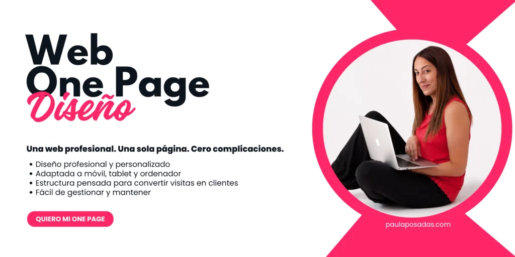 Diseño webs One Page estratégicas para emprendedores y pequeños negocios que necesitan presentar sus servicios, generar confianza y conseguir nuevos clientes.